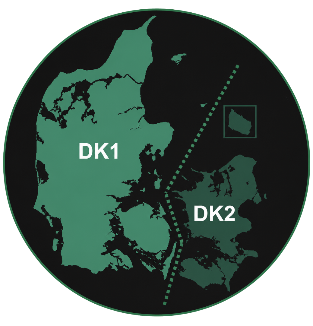 DK1 og DK2 kort